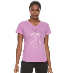 Women's Tek Gear® Essential Short Sleeve Graphic Tee -The Tek Style Shop 2631893 Amazing Purple
