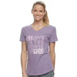 Women's Tek Gear® Essential Short Sleeve Graphic Tee -The Tek Style Shop 2631893 Believe In You