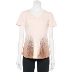 Women's Tek Gear® Essential Short Sleeve Graphic Tee -The Tek Style Shop 2631893 Gold Ombre
