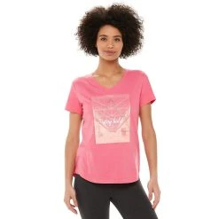 Women's Tek Gear® Essential Short Sleeve Graphic Tee -The Tek Style Shop 2631893 Stay Bold Pink
