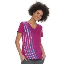 Women's Tek Gear® Essential Short Sleeve Graphic Tee -The Tek Style Shop 2631893 Swoops Pink