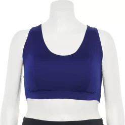 Plus Size Tek Gear® Racerback Low-Impact Sports Bra -The Tek Style Shop 2750546 Chandler Navy
