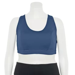 Plus Size Tek Gear® Racerback Low-Impact Sports Bra -The Tek Style Shop 2750546 Finley Blue