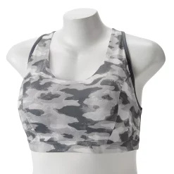 Plus Size Tek Gear® Racerback Low-Impact Sports Bra -The Tek Style Shop 2750546 Gray Camo