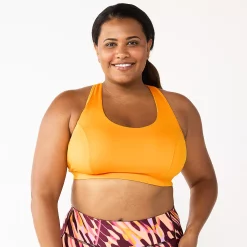 Plus Size Tek Gear® Racerback Low-Impact Sports Bra -The Tek Style Shop 2750546 Gypsy Gold