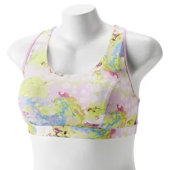 Plus Size Tek Gear® Racerback Low-Impact Sports Bra -The Tek Style Shop 2750546 Lilac Swirled