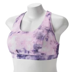 Plus Size Tek Gear® Racerback Low-Impact Sports Bra -The Tek Style Shop 2750546 Purple Tie Dye