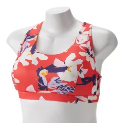 Plus Size Tek Gear® Racerback Low-Impact Sports Bra -The Tek Style Shop 2750546 Red Floral