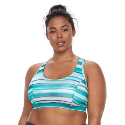 Plus Size Tek Gear® Racerback Low-Impact Sports Bra -The Tek Style Shop 2750546 Sunset Teal