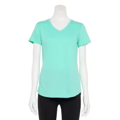 Women's Tek Gear® Essential Short Sleeve Tee -The Tek Style Shop 3090387 Aqua Stone