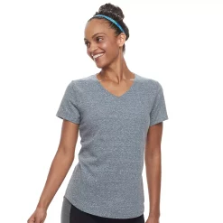Women's Tek Gear® Essential Short Sleeve Tee -The Tek Style Shop 3090387 Navy Romance Heather