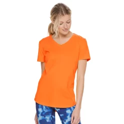 Women's Tek Gear® Essential Short Sleeve Tee -The Tek Style Shop 3090387 Orange Jazz