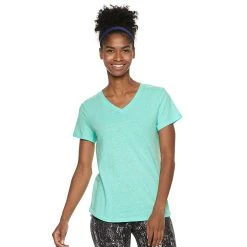 Women's Tek Gear® Essential Short Sleeve Tee -The Tek Style Shop 3090387 Palm Waters Heather