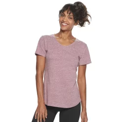 Women's Tek Gear® Essential Short Sleeve Tee -The Tek Style Shop 3090387 Ruby Gemstone Heather