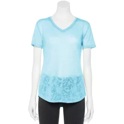 Women's Tek Gear® Essential Burnout Tee -The Tek Style Shop 3090912 Blue Burnout