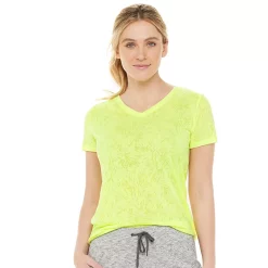 Women's Tek Gear® Essential Burnout Tee -The Tek Style Shop 3090912 Bright Yellow Burnout