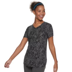 Women's Tek Gear® Essential Burnout Tee -The Tek Style Shop 3090912 Burnout Black