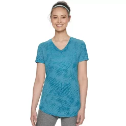 Women's Tek Gear® Essential Burnout Tee -The Tek Style Shop 3090912 Burnout Blue Teal