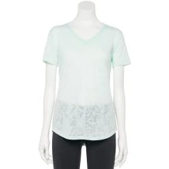 Women's Tek Gear® Essential Burnout Tee -The Tek Style Shop 3090912 Light Aqua Burnout