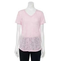 Women's Tek Gear® Essential Burnout Tee -The Tek Style Shop 3090912 Light Pink Burnout