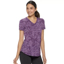 Women's Tek Gear® Essential Burnout Tee -The Tek Style Shop 3090912 Marble Dark Purple