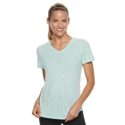 Women's Tek Gear® Essential Burnout Tee -The Tek Style Shop 3090912 Marble Palm Waters
