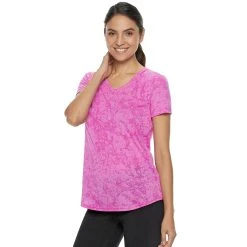 Women's Tek Gear® Essential Burnout Tee -The Tek Style Shop 3090912 Marble Pink
