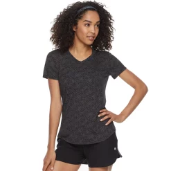 Women's Tek Gear® Essential Burnout Tee -The Tek Style Shop 3090912 Speckled Black