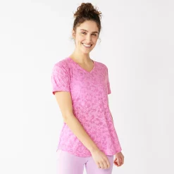 Women's Tek Gear® Essential Burnout Tee -The Tek Style Shop 3090912 Violet Burnout