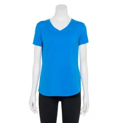 Petite Tek Gear® Moisture-Wicking V-Neck Tee 21 Petite Tek Gear® Moisture-Wicking V-Neck Tee -The Tek Style Shop 3220626 Beyond Blue