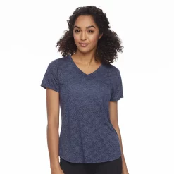 Petite Tek Gear® Moisture-Wicking V-Neck Tee 26 Petite Tek Gear® Moisture-Wicking V-Neck Tee -The Tek Style Shop 3220626 Navy Romance