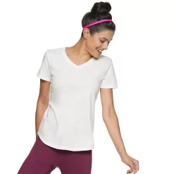 Petite Tek Gear® Moisture-Wicking V-Neck Tee 24 Petite Tek Gear® Moisture-Wicking V-Neck Tee -The Tek Style Shop 3220626 White