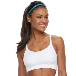 Tek Gear® Seamless Low-Impact Sports Bra -The Tek Style Shop 3280289 White
