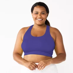 Plus Size Tek Gear® Seamless Low-Impact Sports Bra -The Tek Style Shop 3548821 Ava Lavender