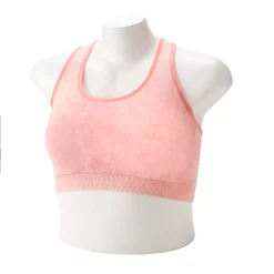 Plus Size Tek Gear® Seamless Low-Impact Sports Bra -The Tek Style Shop 3548821 Coral Medley Acid Wash