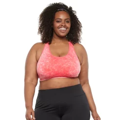 Plus Size Tek Gear® Seamless Low-Impact Sports Bra -The Tek Style Shop 3548821 Island Melon Acid Wash
