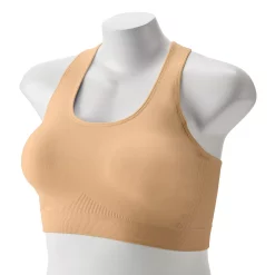 Plus Size Tek Gear® Seamless Low-Impact Sports Bra -The Tek Style Shop 3548821 Mini Latte