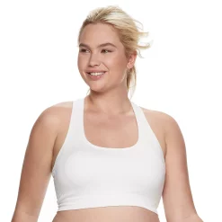 Plus Size Tek Gear® Seamless Low-Impact Sports Bra -The Tek Style Shop 3548821 New White