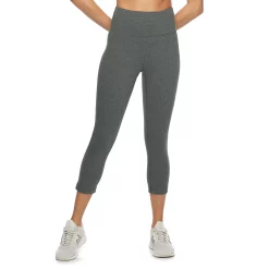 Women's Tek Gear® Essential High-Waisted Capri Leggings 14 Women's Tek Gear® Essential High-Waisted Capri Leggings -The Tek Style Shop 3977494 Ink Heather
