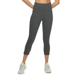 Women's Tek Gear® Essential High-Waisted Capri Leggings 12 Women's Tek Gear® Essential High-Waisted Capri Leggings -The Tek Style Shop 3977494 Slate Heather