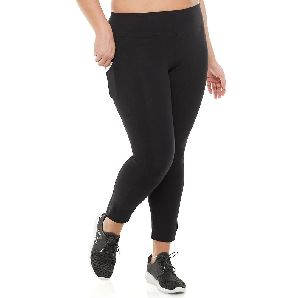 Plus Size Tek Gear® Pocket High-Waisted 7/8 Leggings 3 Plus Size Tek Gear® Pocket High-Waisted 7/8 Leggings - Image 3