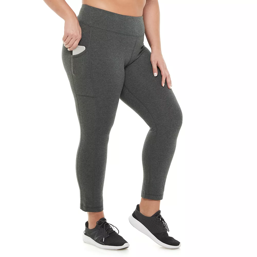 Plus Size Tek Gear® Pocket High-Waisted 7/8 Leggings 2 Plus Size Tek Gear® Pocket High-Waisted 7/8 Leggings - Image 2