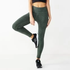 Women's Tek Gear® Essential High-Waisted Leggings 15 Women's Tek Gear® Essential High-Waisted Leggings -The Tek Style Shop 4276683 Olive Cheetah