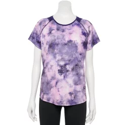 Women's Tek Gear® Baselayer Performance Tee -The Tek Style Shop 4348005 Purple Tie Dye