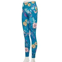 Women's Tek Gear® High-Waisted Pocket Leggings -The Tek Style Shop 4490797 Teal Floral