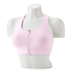 Tek Gear® Zip-Front Medium-Impact Sports Bra -The Tek Style Shop 4657353 Adoring Lilac