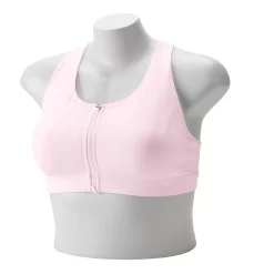 Plus Size Tek Gear® Zip-Front Medium Impact Sports Bra -The Tek Style Shop 4787908 Adoring Lilac