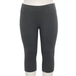 Women's Tek Gear® High-Waisted Skimmer Capri Leggings -The Tek Style Shop 4946433 Medium Ink Heather