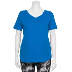 Plus Size Tek Gear® Core V-Neck Tee -The Tek Style Shop 4998289 Dela Bay