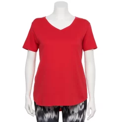 Plus Size Tek Gear® Core V-Neck Tee -The Tek Style Shop 4998289 Heartless